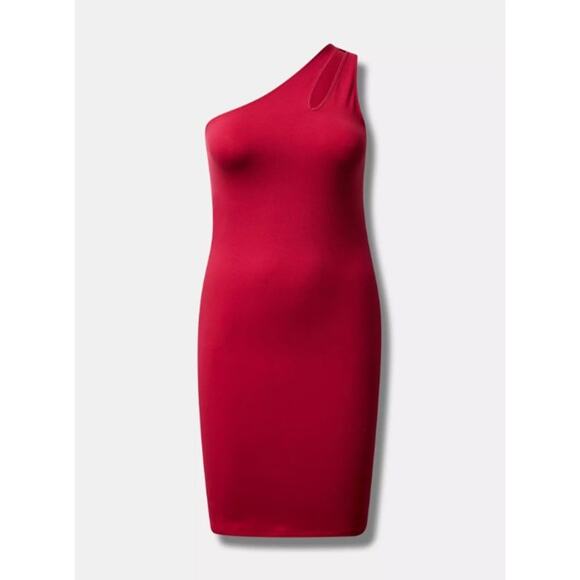 Torrid 3X 3 22-24 Mini Foxy Bodycon One Shoulder Dress - Picture 1 of 3